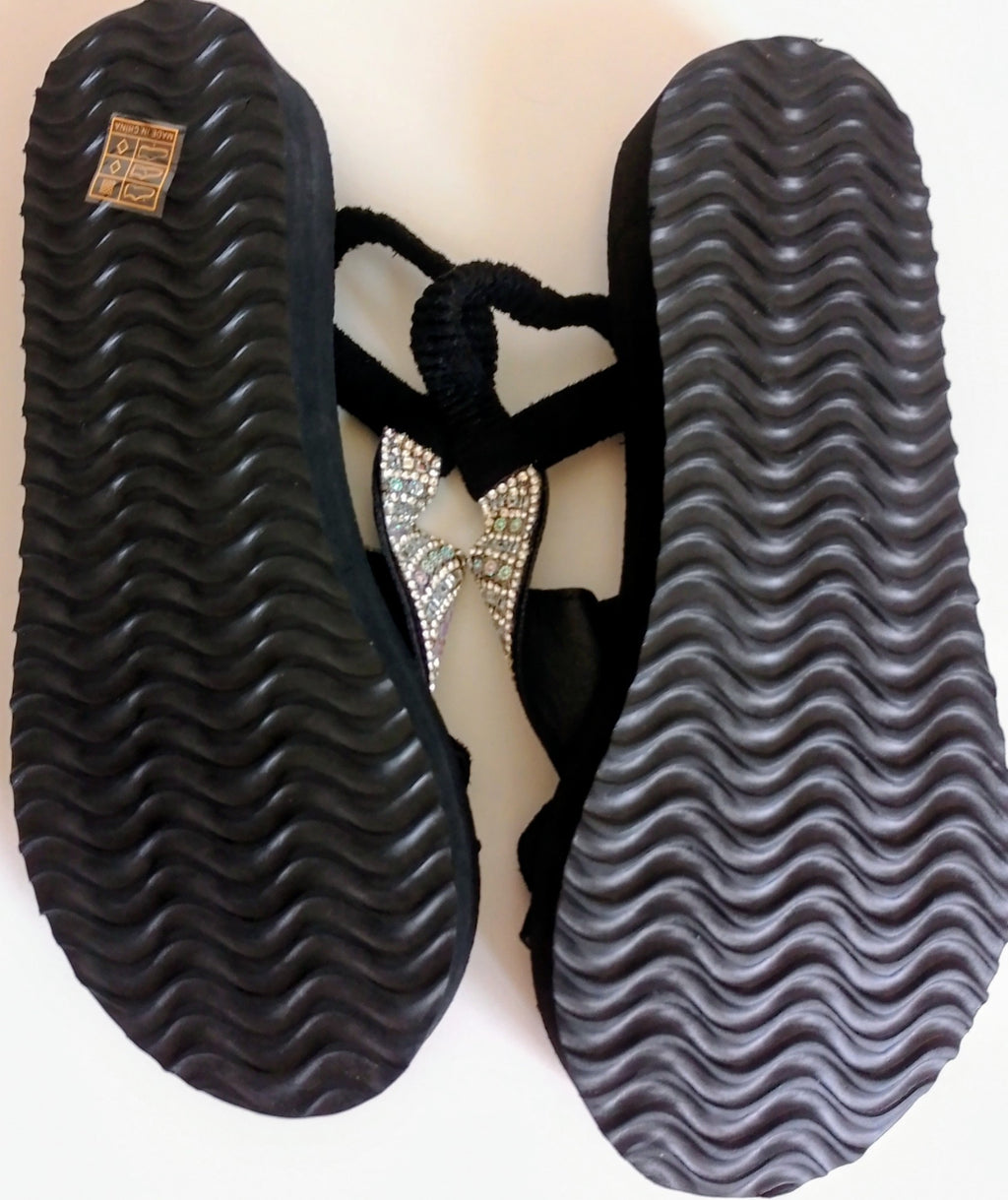 Sandales semelles épaisses strass femme pointure 39 ESPALIC