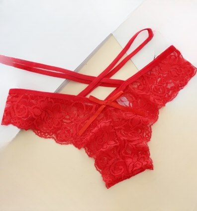 Ensemble 3 strings bretelles croisées dentelle femme taille XL ESPALIC