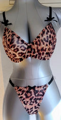 Ensemble lingerie imprimé léopard femme taille L ESPALIC