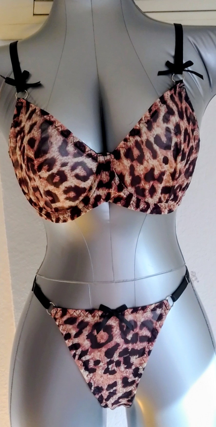 Ensemble lingerie imprimé léopard femme taille L ESPALIC