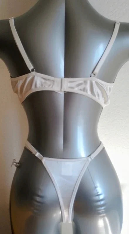 Ensemble lingerie brodé blanc dentelle femme taille XXL ESPALIC