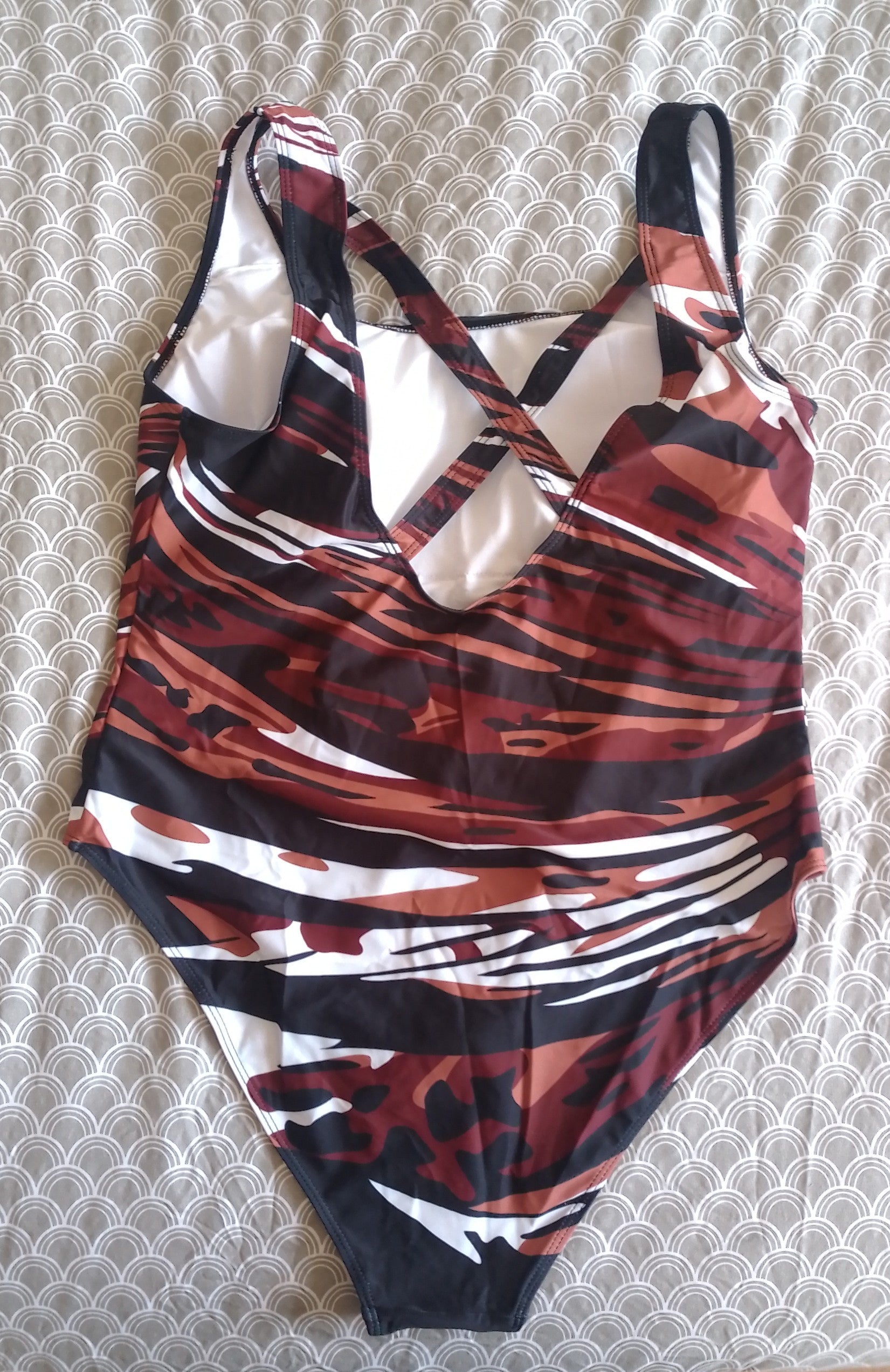 Maillot de bain une pièce rayures élégant femme taille XXXL ESPALIC