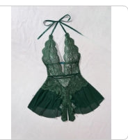 Body sexy en dentelle verte femme taille XL ESPALIC