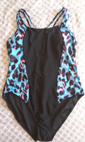 🩱 Maillot de bain une pièce noir et bleu . T. XXL ESPALIC