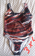 Maillot de bain une pièce rayures élégant femme taille XXXL ESPALIC