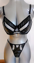 Ensemble lingerie sexy noir femme taille XL ESPALIC