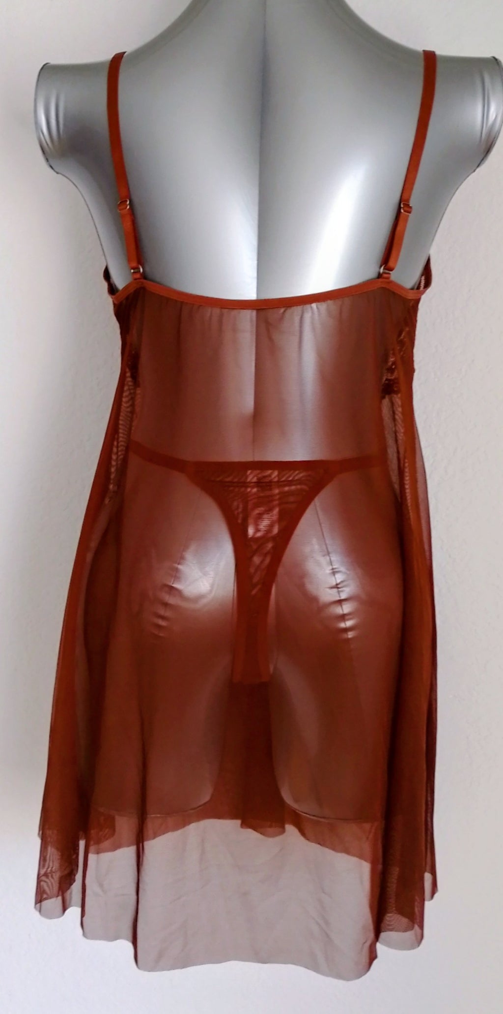 Ensemble nuisette en dentelle couleur café et culotte assortie - Lingerie femme élégante - ESPALIC