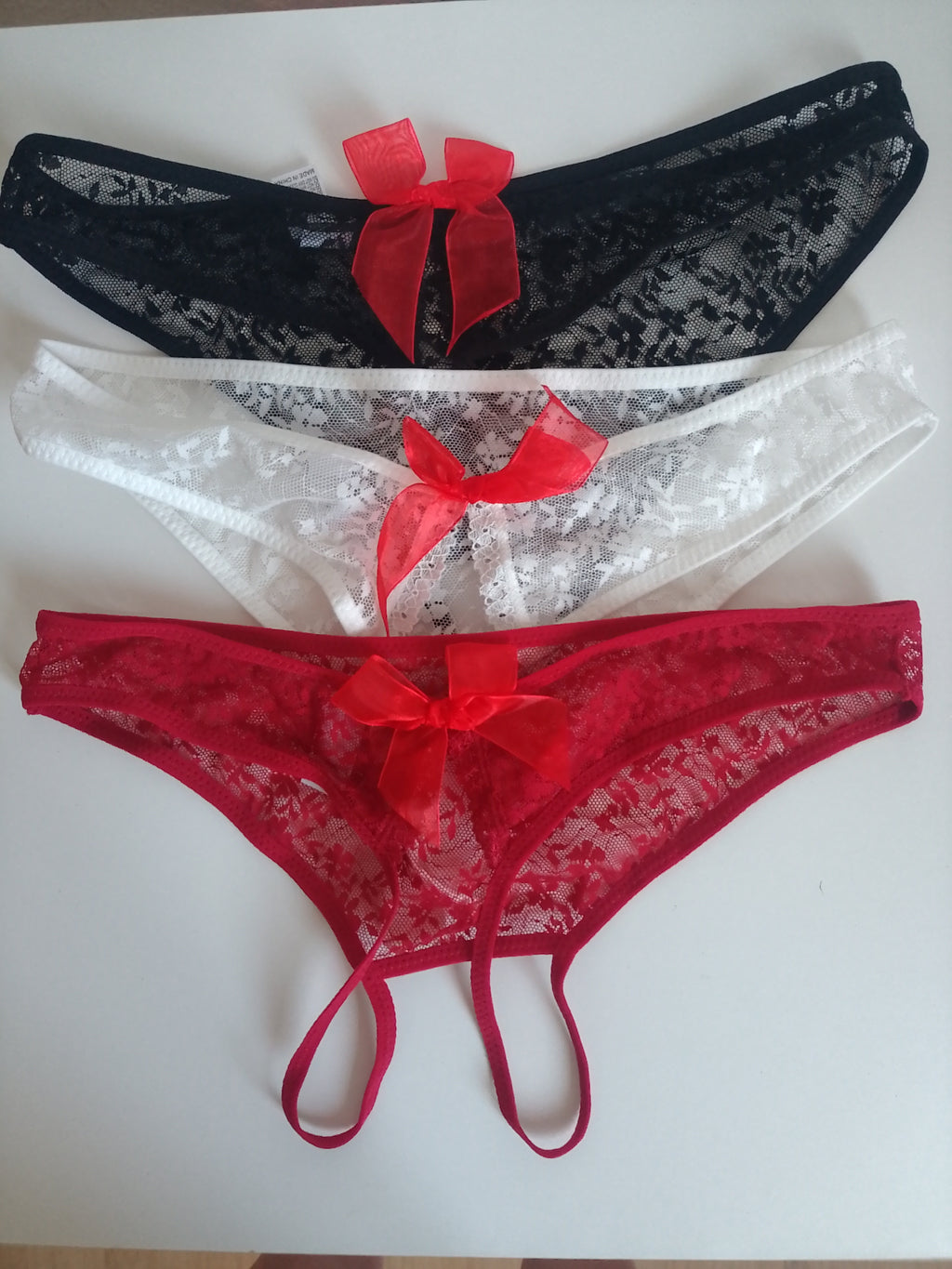 Ensemble 3 strings sexy femme tailles S M L ESPALIC