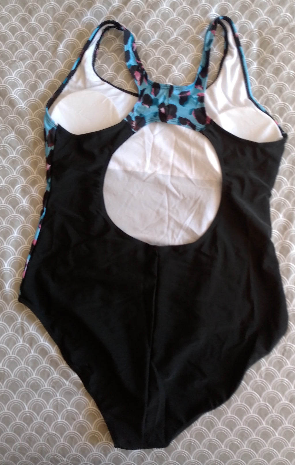 🩱 Maillot de bain une pièce noir et bleu . T. XXL ESPALIC 