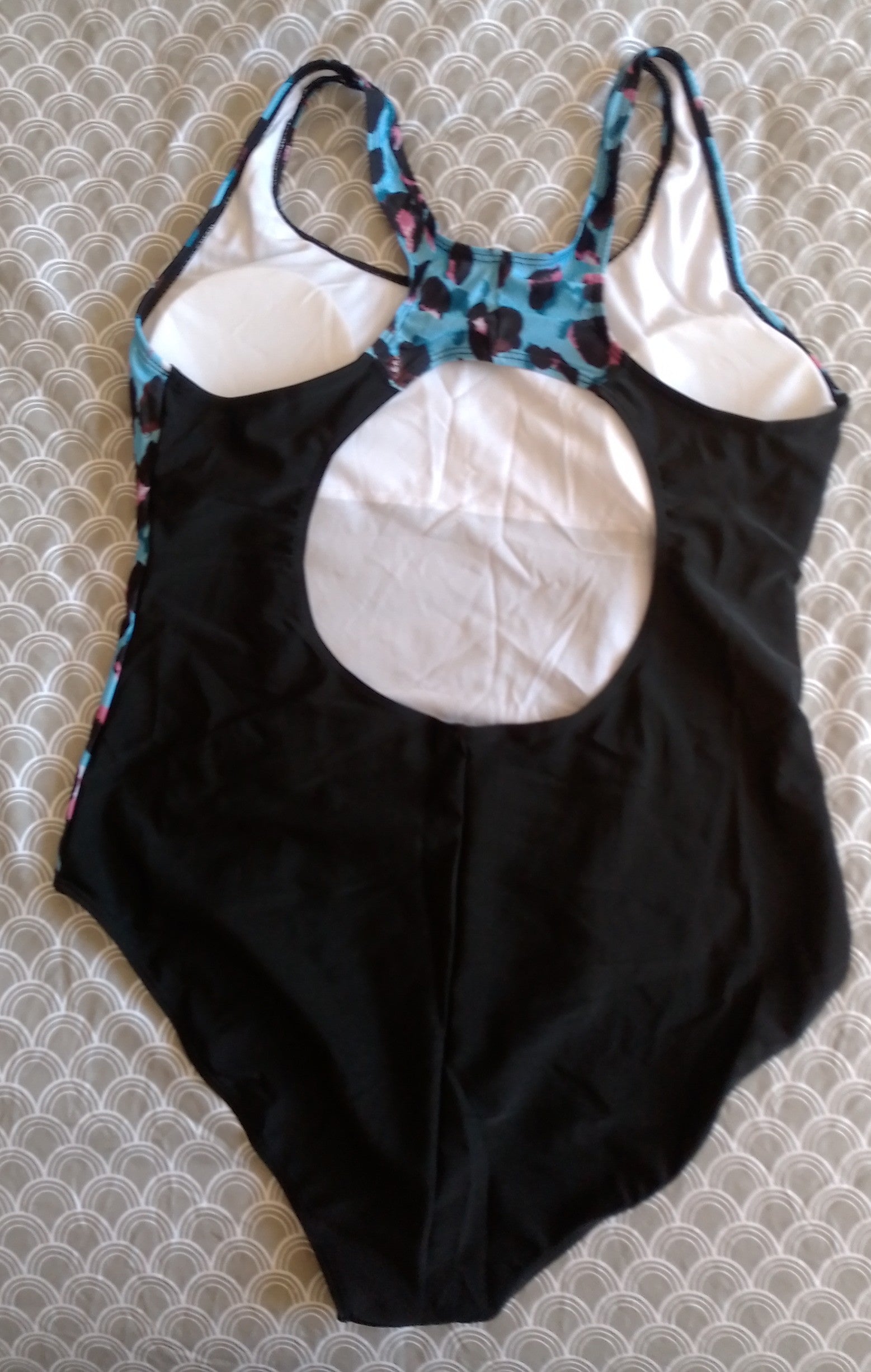 🩱 Maillot de bain une pièce noir et bleu . T. XXL ESPALIC 