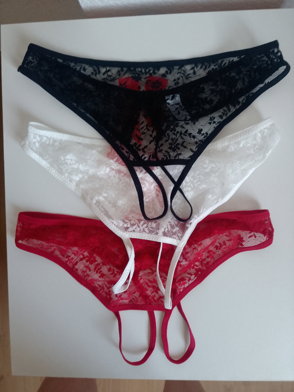 Ensemble 3 strings sexy femme tailles S M L ESPALIC