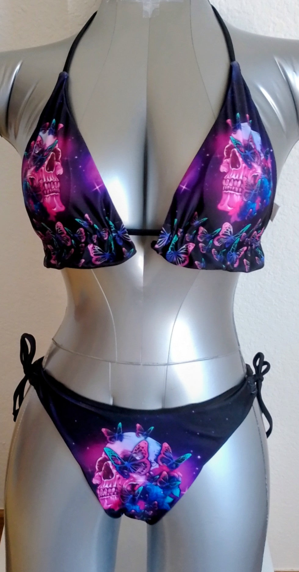 Bikini imprimé papillon tête de mort femme taille M ESPALIC