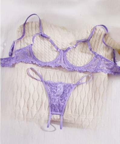 Ensemble sexy en dentelle femme taille S ESPALIC