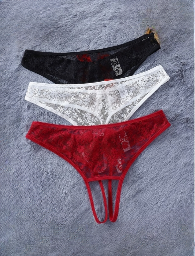 Ensemble 3 strings sexy femme tailles S M L ESPALIC