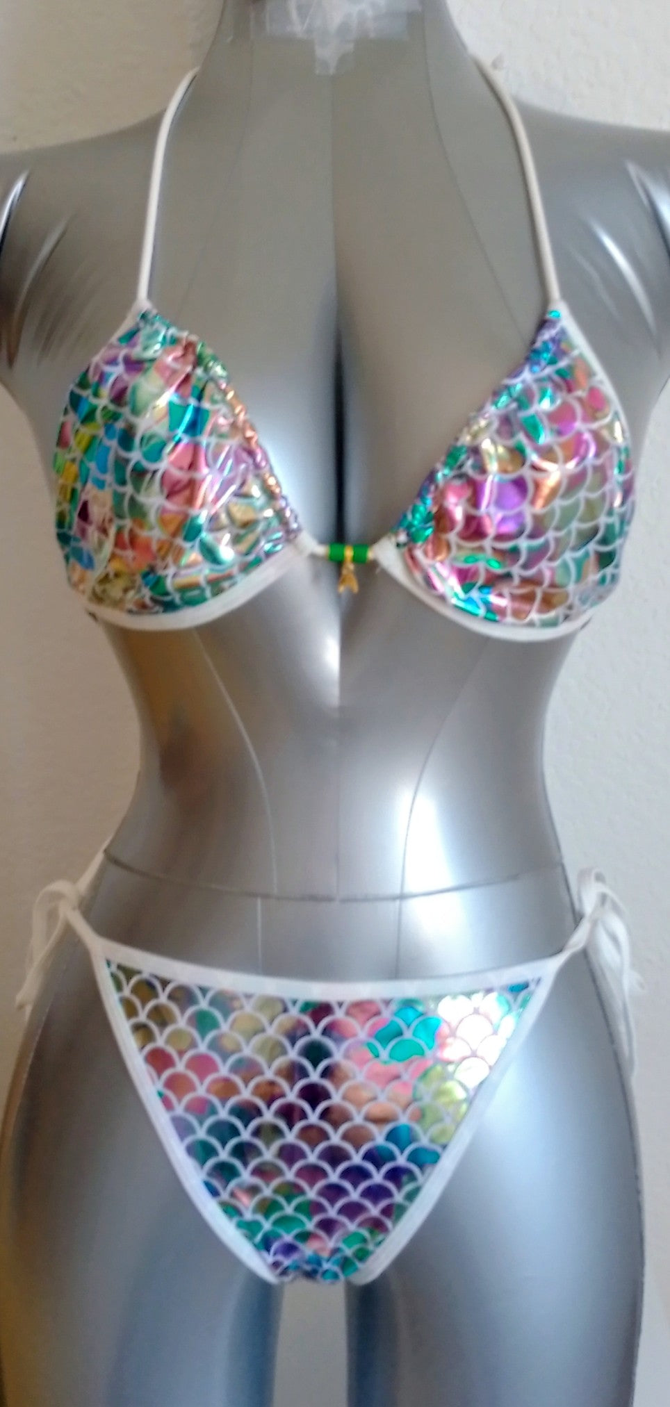 Bikini 2 pièces style écailles de poisson femme taille S ESPALIC