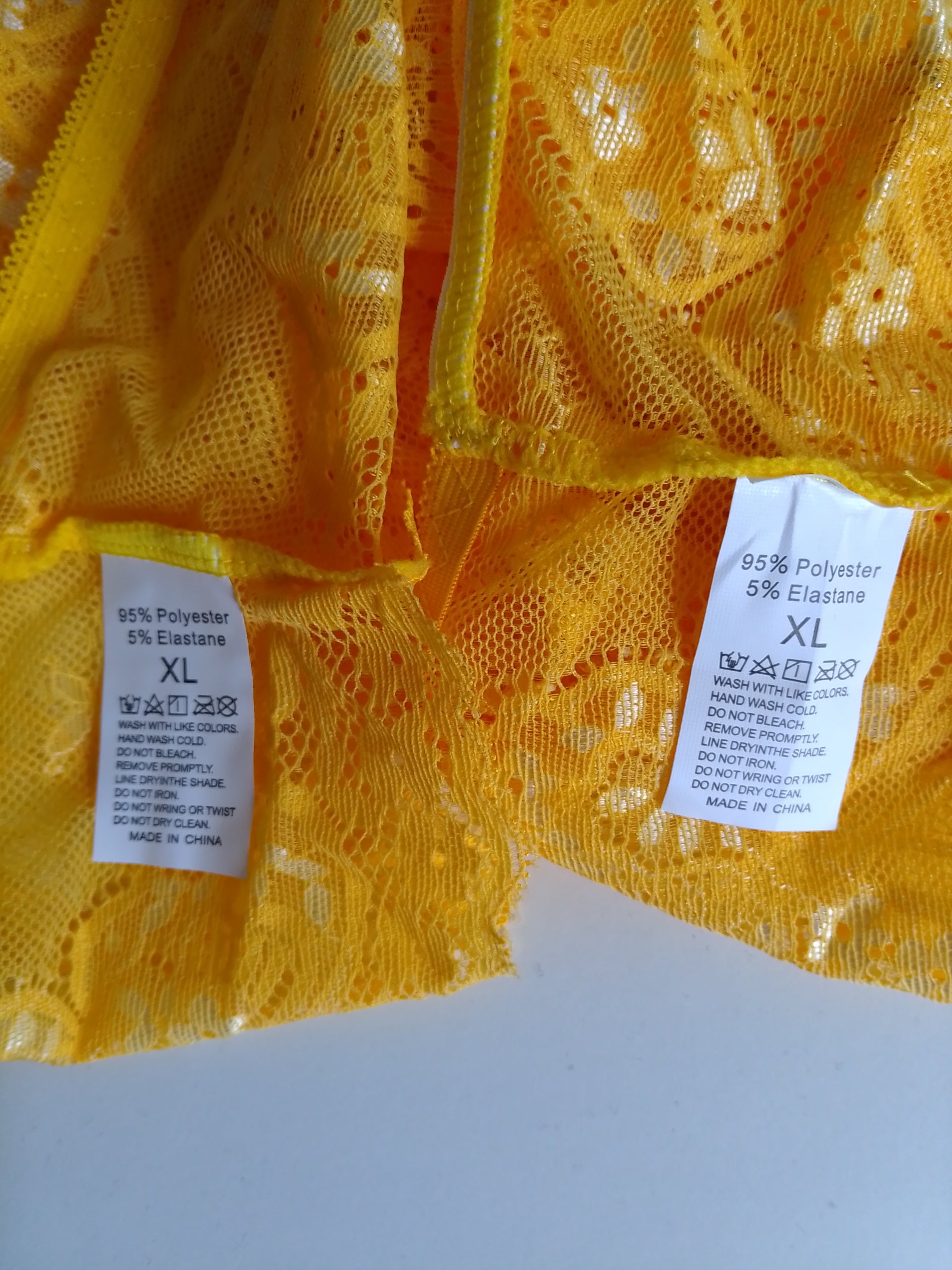 Ensemble lingerie jaune pastel femme taille L et XL ESPALIC