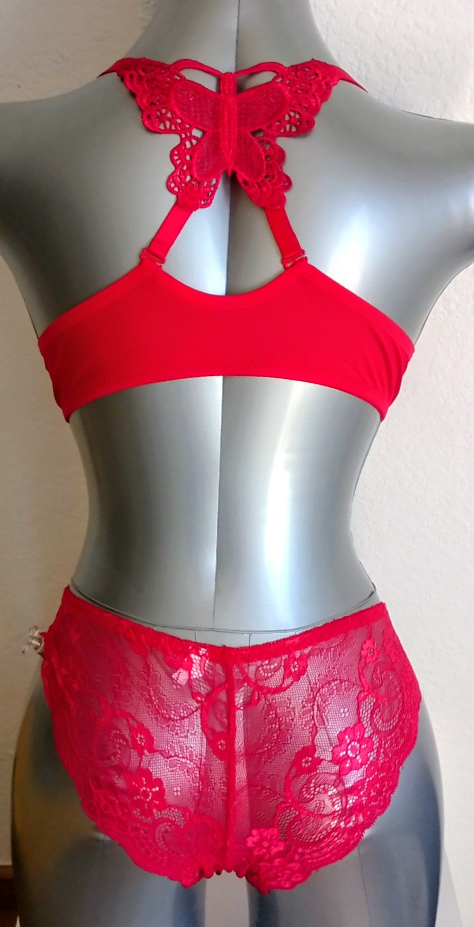 Ensemble lingerie bordeaux soutien-gorge et culotte femme taille XL ESPALIC