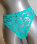 Ensemble 4 strings dentelle ajourée semi-transparent femme taille XL ESPALIC