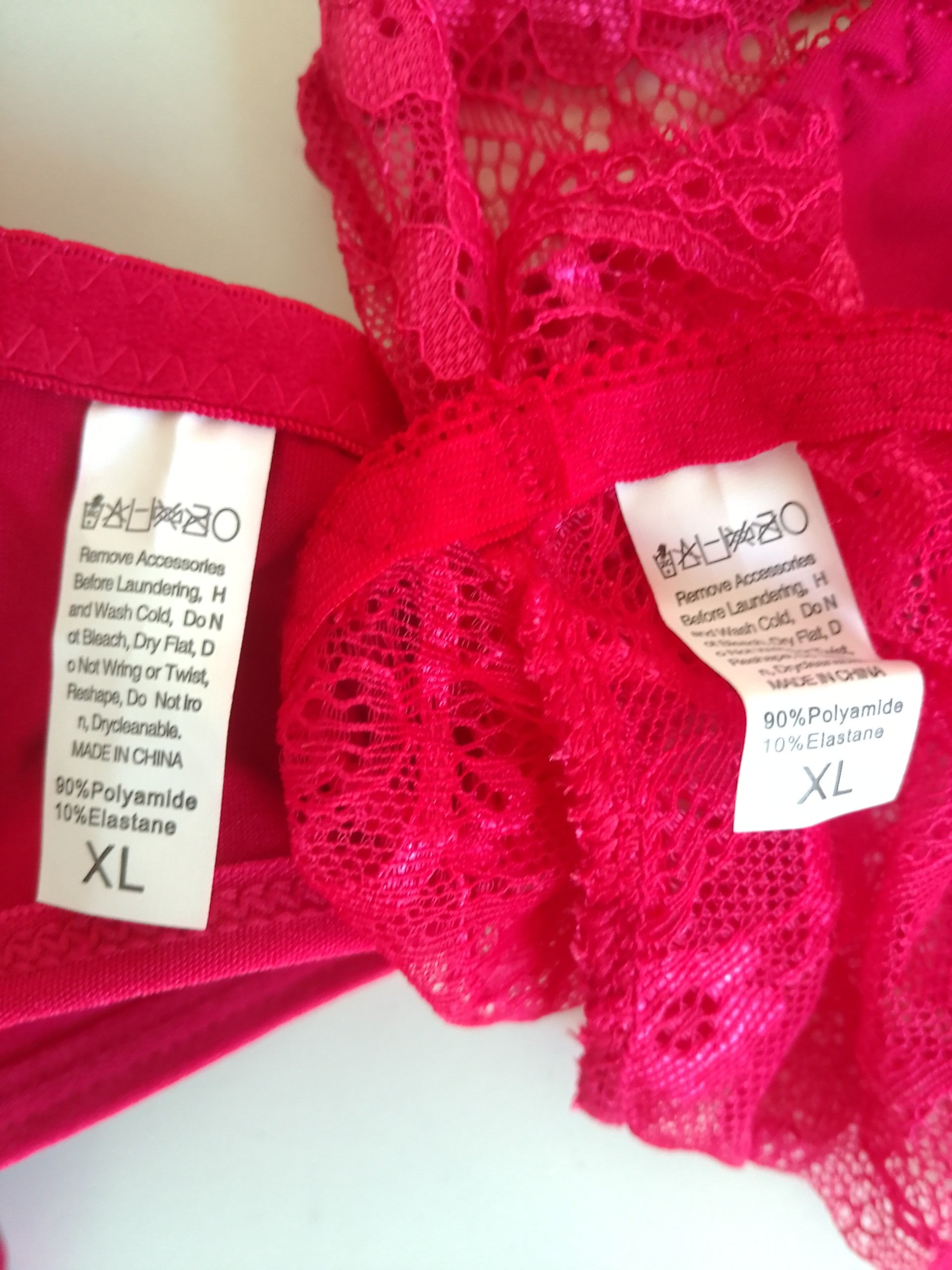 Ensemble lingerie bordeaux soutien-gorge et culotte femme taille XL ESPALIC