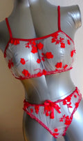 Ensemble de lingerie en maille et broderie florale - 2 pièces femme - ESPALIC