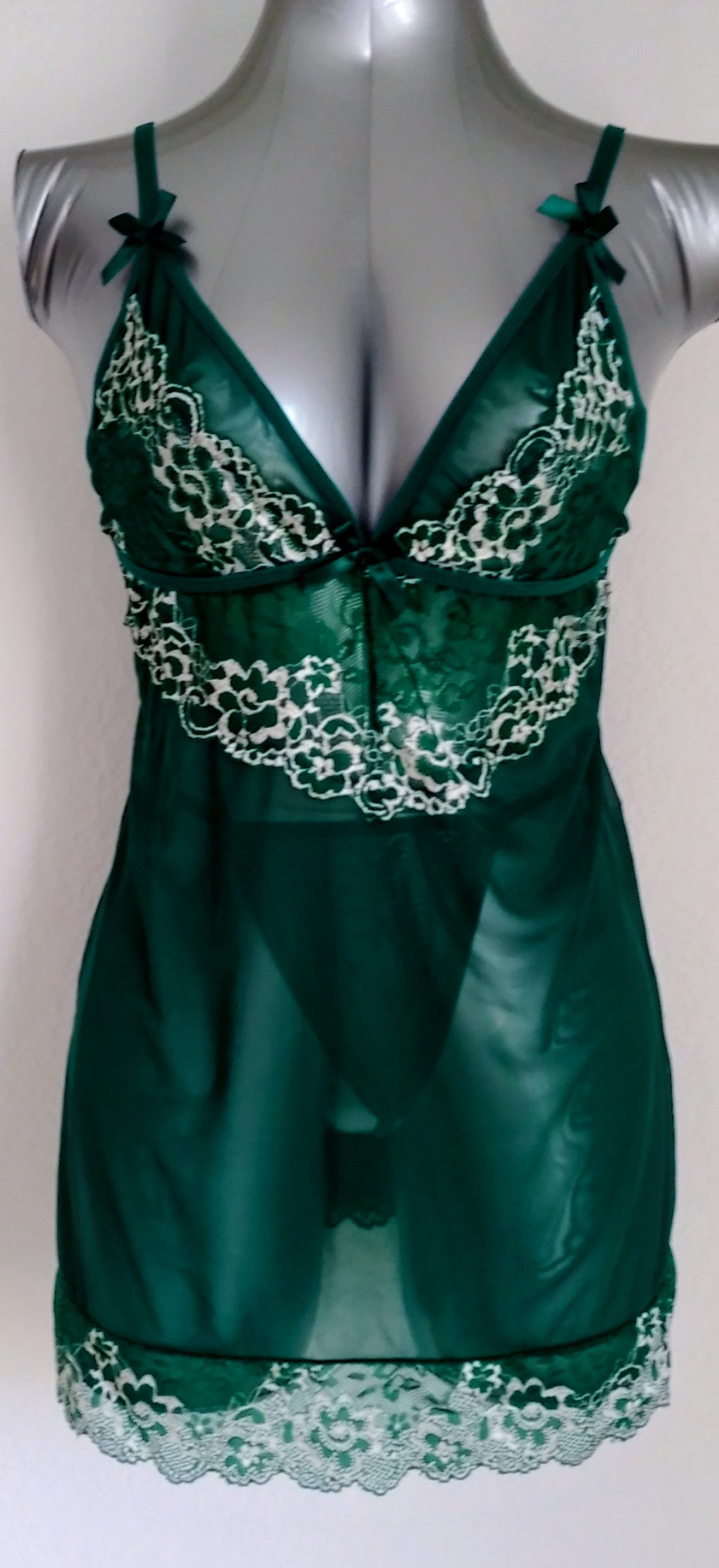 Ensemble nuisette et string femme - Lingerie de nuit 2 pièces élégante - ESPALIC
