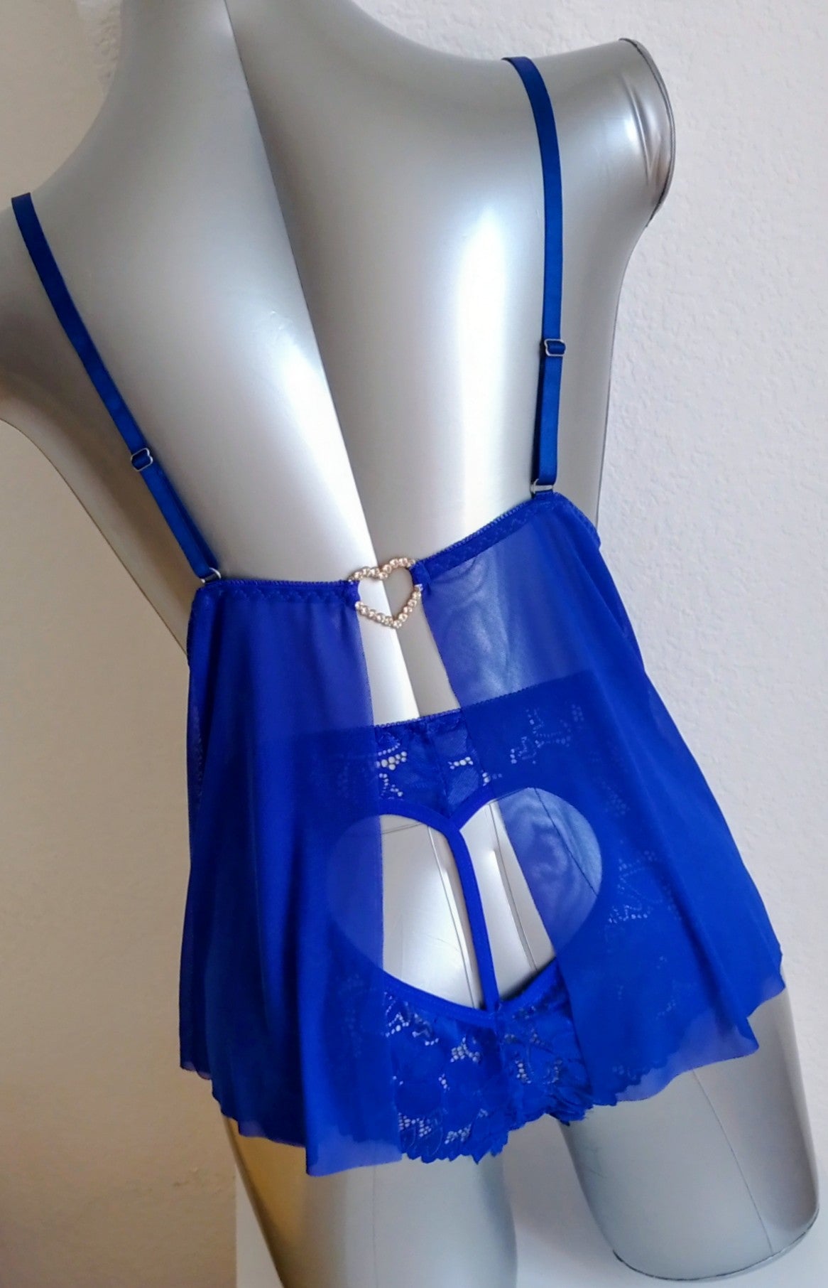 Ensemble nuisette courte et culotte en dentelle - Lingerie féminine sexy - ESPALIC