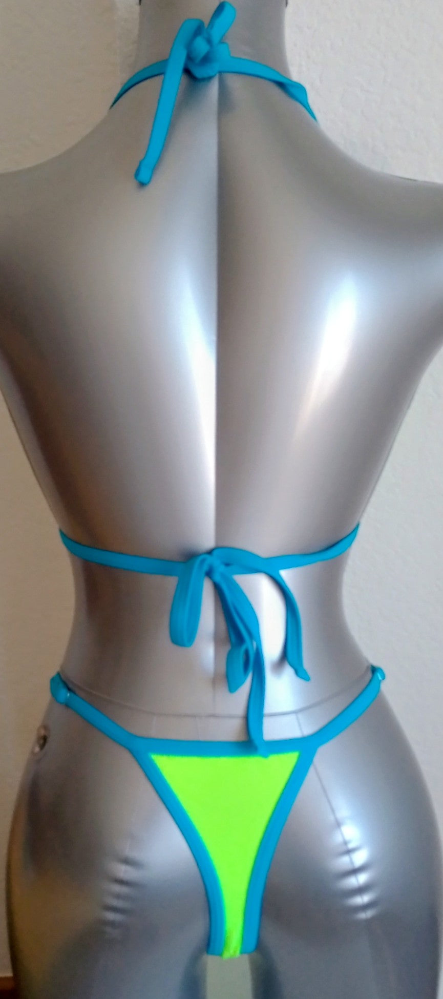 Ensemble bikini string jaune vif femme ESPALIC